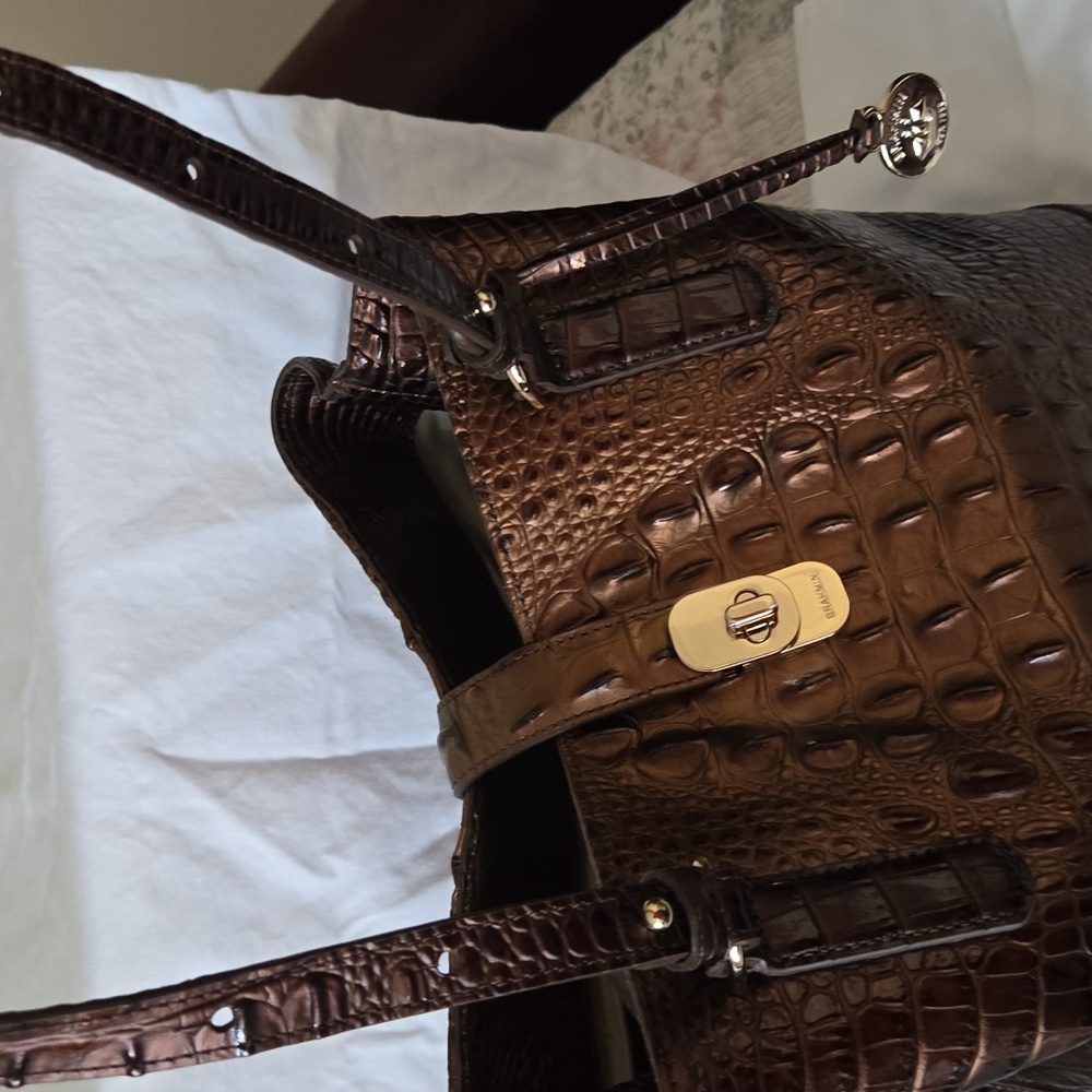 NWT BRAHMIN FIORA SHOULDER BAG IN GANACHE OMBRE MELBOURNE. - Picture 16 of 16